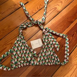 SKATIE swim top triangle bikini size M